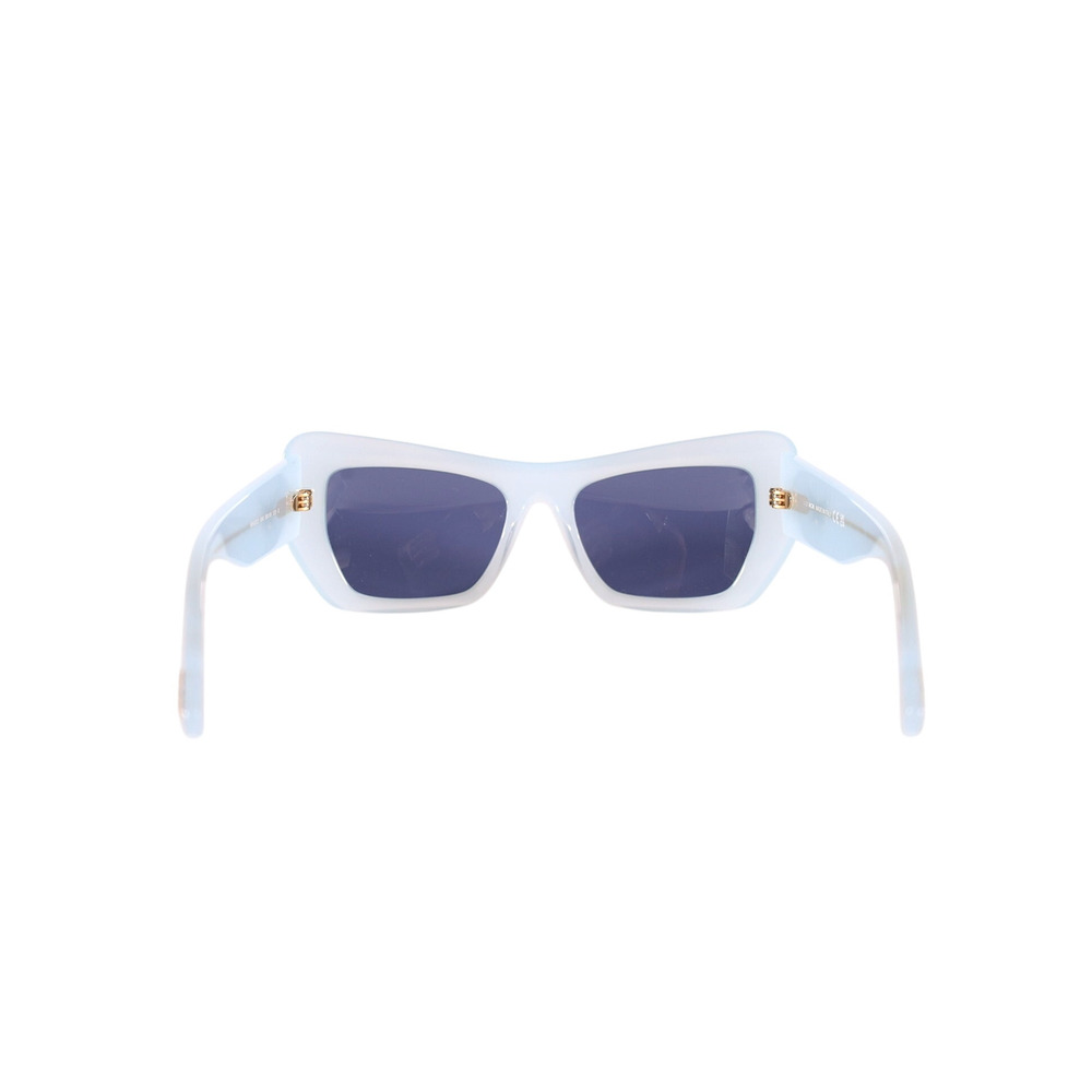 MCM Rectangle Cat Eye Sunglasses - Shiny Light Blue / Smoke - NWT - Picture 6 of 10